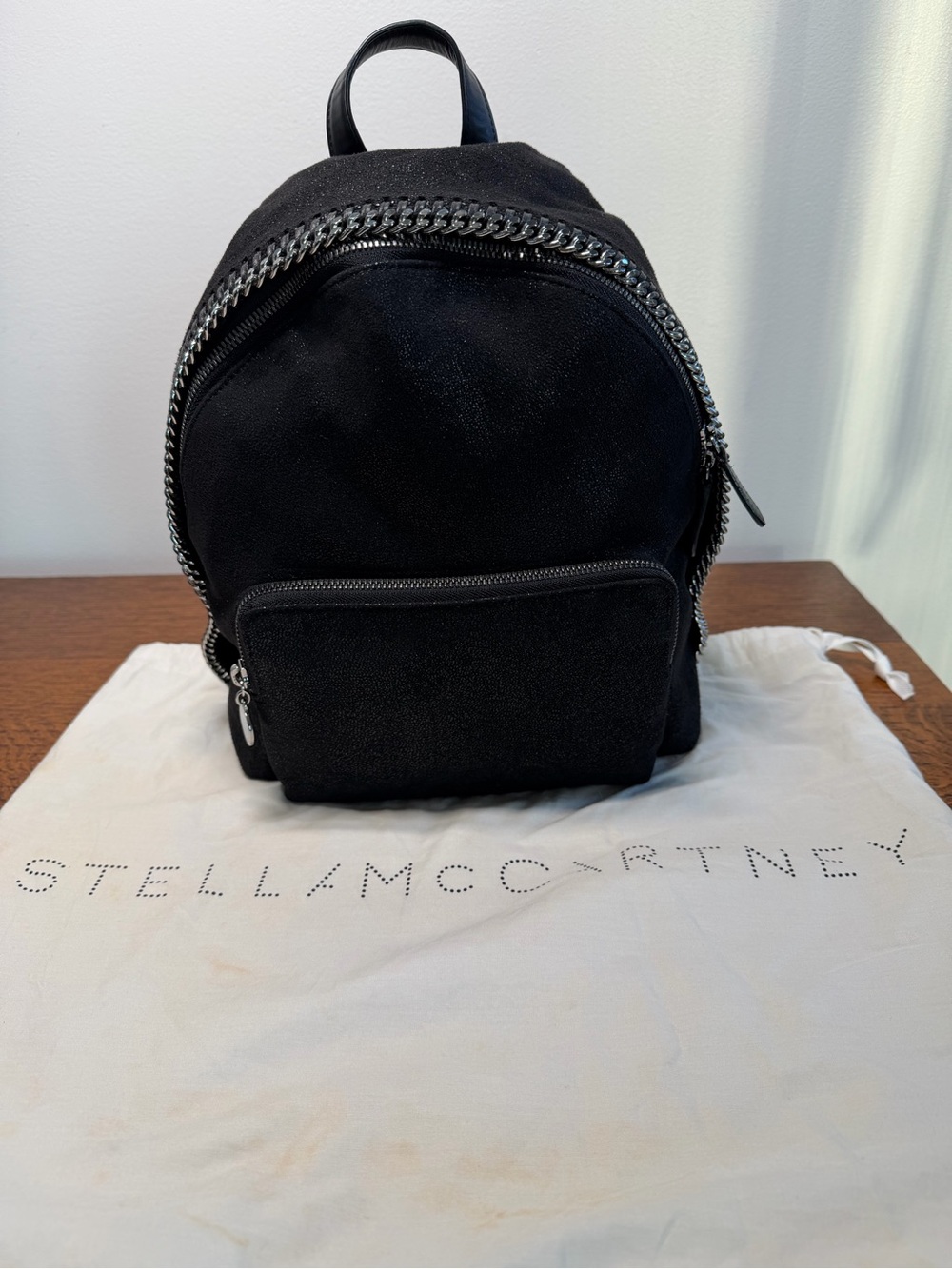 Stella McCartney Falabella Shaggy Deer Front Zip Backpack w/Dust Bag